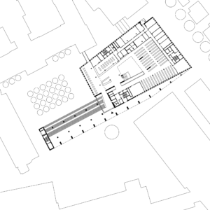 ULB Universitäts Landesbibliothek Darmstadt library building architecture design plan