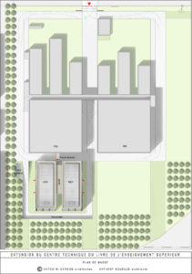 CTLes, Centre Technique du Livre de l'Enseignement Supérieur library building architecture design plan