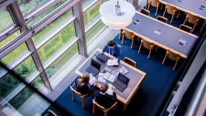 McClay Library Queen’s University Belfast building architecture design interior view tables people users